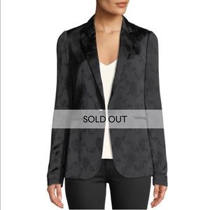 Grinson One-Button Floral-Jacquard Blazer